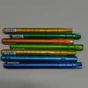 Super Gold 18 Colors Metallic Glitter Acrylic Markers 2-3mm Medium Tips Glitter Markers for Black Paper, Albums, Easter egg, Rock Painting, Cards, Ceramic, Wood, DIY Crafts