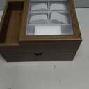 Homde Watch Box for Men Jewelry Organizer with Real Glass Watch Case for Ring, Bracelet, Watch, Necklace, Earrings, and Accessories