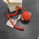 Interactive Cat Toy Rolling Ball with Tail, Motion Activated Indoor Cats USB Rechargeable, Bird Chirp & 3 Speed Modes, Durable Silicone, Automatic Self-Moving, Relieve Boredom & Stimulate Curiosity, Red
