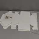 24 PCS Christmas Cookie Boxes White Bakery Treat Boxes with Window, Christmas Cookie Containers for Gift Giving, Holiday Party Favor Pastries, Cupcakes, Donuts, Brownies, 4"x 4"x 2.5"