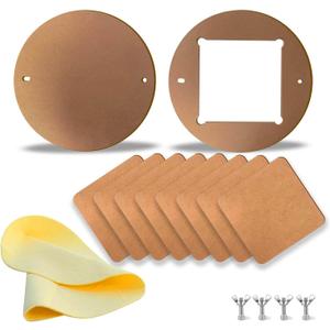 Gkesgm 2 Pcs 12" Round Pottery Wheel Bats and 8 Pcs 7" Square Inner Bats with 1Pc Batmate for Potters and Clay Artists,Ceramic Bat System for Clay Making and Sculpting