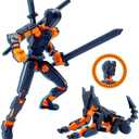 (Assembly Completed) T13 Action Figure Set, 3D Printed Toys Robo 13 Action Figure,Dummy 13 Titan 13 Action Figure (Black + Orange)
