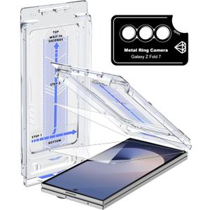 For Samsung Galaxy Z Fold 7 5G Screen Protector, Kamera Glass,Bubble-Free Protective Film,High Transparency, High Definition[2+1]