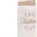 Teacher Insulated Stainless Steel Water Bottle with Straw for Sports and Travel, Cool Teachers Club, 32oz, Gifts for Women Apperciation Birthday Christmas