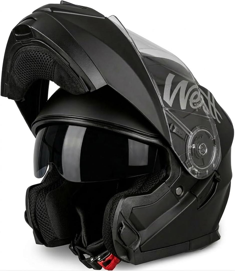Westt Modular Motorcycle Helmet - DOT Approved - Full Face Flip Up, Internal Sun Visor for Men Women (Street Bike, ATV, Snowmobile), Size L