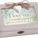 Cottage Garden Love You Granddaughter My Heart Petite Locket Distressed Natural Jewelry Music Box Plays Tune You are My Sunshine