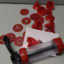 Cookie Press Set, Churro Maker with 12 Discs and 10 Cake Decorating Tips, Cookie Press for Biscuit and Churro, Red