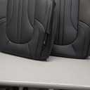 MINGBRON Car Seat Cover Full Set, Leather Car Seat Cover, Waterproof Seat Covers, Car Seat Cushion, Nappa Leather Seat Covers Car Seat Protector Universal Fit Most Cars Black