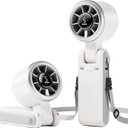 CPHUSA Portable Handheld Turbo Fan, 3 IN 1 Hand Fan with Air Turbo Tech Cooling, Up to 12 Working Hours, Quiet Personal for Outdoor, Travel, Camping & Working (white)
