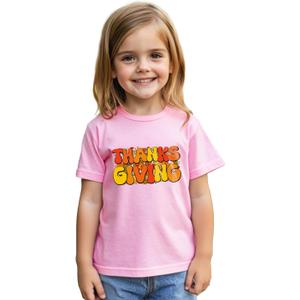 Thanksgiving Shirts for Kids Boys Girls Toddler Funny Turkey Pumpkin Graphic T-Shirt Clothes Tops Tee 2T-8Y (7-8 Years)