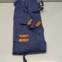 Tosewever Canvas Cross Back Chef Cotton Aprons for Men Women with Large Pockets (Blue)