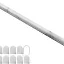 Lovdeco Carrara White 1/2" X 12" Marble Pencil Liner Tile, Edge Trim Molding for Shower and Backsplash, Bullnose Tile Trim Matte, 10 Pcs/Box