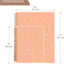 2 x Rileys & Co 2025 Deco Weekly Planner - Annual Weekly & Monthly Agenda Planner, Jan - Dec 2025, Flexible Cover, Notes Pages, Twin-Wire Binding (6 x 8-Inches, Peach)