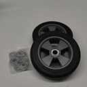 AR-PRO (2-Pack) 8" x 2" Flat Free Solid Rubber Tire and Wheel, 3/4" Axles Bore Hole with 2" Offset Hub, Compatible with 8 Inche Wheel for Dolly Trolley Hand Trucks Garden Wagon Cart