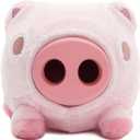 Barkbox Hambone Super Chewer Tough Dog Chew Toy for Aggressive Chewers, Plush Cover with Rubber Core - 2 Toys in 1  Two Layer Treat Dispensing Dog Toy for Large Dogs