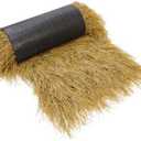 Tiki Thatch Grass Roof, Mexican Artificial Straw Roll for Tiki Bar Hut Party Garden Fence Patio DIY Crafts,Palapa Thatch Roofing Duck Blind Grass Hay Bales for Decoration (Yellow, 12" x 67")