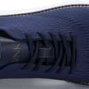 Men's Mesh Dress Shoes Casual Business Lace Up Oxford Sneakers Lightweight Breathable Walking Shoes Comfortable Thick Sole Tennis Footwear (8, Blue-1)