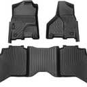 ANBINGOFit for Dodge Ram Floor Mats 2013-2018 Ram 1500/2500/3500 Crew Cab,for 2019-2024 Dodge Ram 1500 Classic Crew Cab 4 Full Size Doors All Weather Rubber Mat for Ram TPE Car Mat Rugs for Ram
