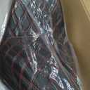 One-Piece Driver and Passenger Seat with Diamond Pattern Stitching Fit for Harley Touring Road King 1997-2007 Street Glide 2006-2007 (Red Stitching)