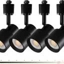 Type Track Lighting Heads, 10W LED Track Light Heads Black 4 Pack
Dimmable, Bright 3000K Warm White Ceiling Spotlight Track Light Heads for Accent Task Art, Flicker Free CRI90+ 24° 900lm