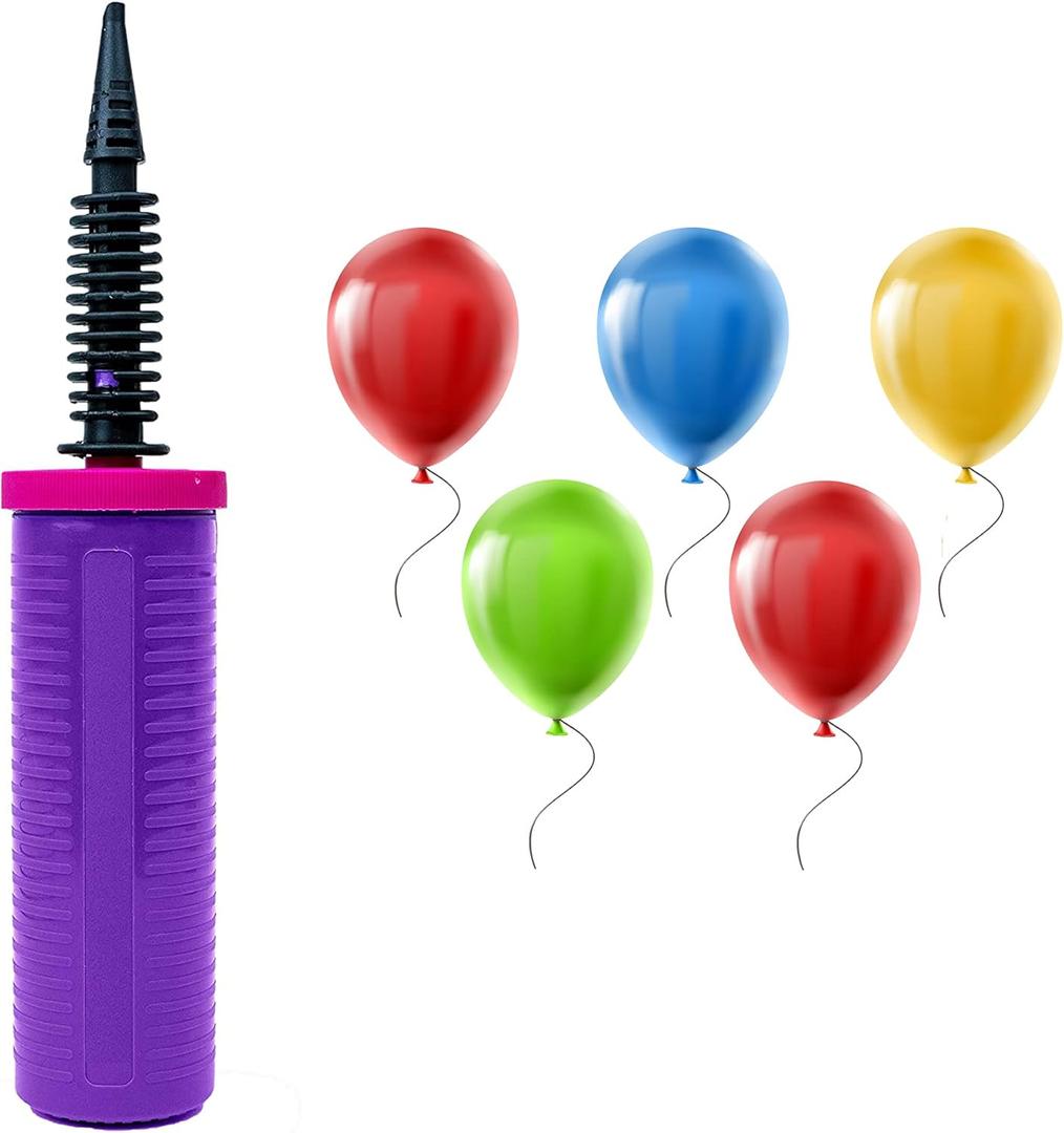 Balloon Pump Hand Held, Inflator Air Pump for Balloons - 2Way Dual Action, 4 Pack