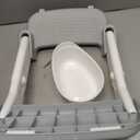 3-in-1 Potty Training Seat & Training Toilet & Potty Chair, Height AdjustableToddler Toilet Seat for Kids, Foldable Potty Training Toilet with Splash Guard & Anti-Slip Steps (Gray)