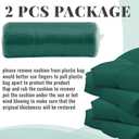 Geelin 2 Pcs Outdoor Patio Chair Cushion Thick High Back Adirondack Chair Cushion Tufted Weather & Fade Resistant Anti-Slip Outside Rocking Chairs Pads with Ties 44 x 19 x 4 Inch (Dark Green)