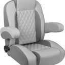 Leader Accessories High Back Luxury Reclining Pontoon Captains Chair Bucket Boat Seat Yacht Seat with Armrests