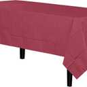 Crown Burgundy Plastic Table Cover 54" x 108"