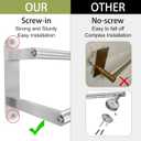 Towel Rack for Bathroom, Double Towel Bar 24Inch, Stainless Steel Bathroom Towel Holder, Double Towel Hanger Wall Mounted Towel Rod, Bathroom Towel Rack(Brushed Nickel)