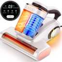 Bed Vacuum Cleaner with Dust Sensor, Mattress Vacuum Cleaner with UV & Ultrasonic and High Heating, 13Kpa Suction 500W Powerful Double-Cup Handheld Vacuums (J300, Corded)