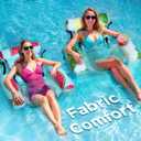 Funscape Pool Floats Chairs Adult, 2 Packs Heavy Duty Inflatable Swimming Pool Lounges, Fabric Floating Hammock Seat, Kid Blow Pool Noodle, Lake Raft Floaties, Fun Summer Beach Water Party GameFruits, 26"L x 18"W