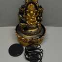 Ganesha Statues Indoor Water Fountain, Elephant Buddah Statute Tabletop Fountain with Rolling Ball, Zen Fountain for Home Office Bedroom Desk Decoration (Style 1)