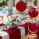 BRILLMAX 6 Pack Burgundy Tablecloths 60 x 102 Inch for 6ft Rectangle Tables - 150 GSM Polyester Fabric, 15" Standard Drop, Water, Stain & Wrinkle Resistant Cloth Cover for Wedding Dining Buffet