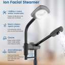 Kingsteam Facial Steamer & 5X Magnifying Lamp Combo, Professional Esthetician Equipment: Adjustable Nano Mist, Deep Pore Cleansing, Blackhead Remover, Acne Treatment Ozone Steamer (JY-201B)