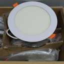 Amico 12 Pack 6 Inch 5CCT Ultra-Thin LED Recessed Ceiling Light with Junction Box, 1050LM Brightness, Dimmable Canless Wafer Downlight, 12W, ETL&FCC