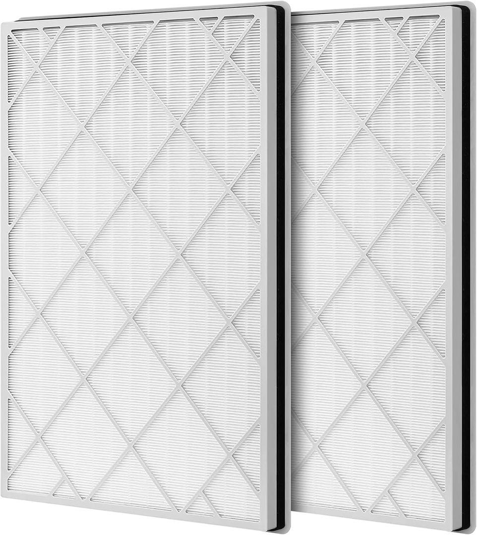 2 Pack HE601 Replacement Filters Fit for Shark HE600 HE601 HE602 Air Purifier 6-Fan Models,H13 Premium 3-in-1 True for Shark HE601 Air Purifier Filter Replacement