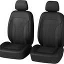 4PCS Cooling Car Seat Covers,Breathable Front Seat Covers with Mesh Construction and Foam Padding,Car Seat Protector to Reduce Back Sweating,Universal Car Interior for Car SUV (Black)
