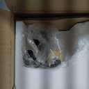 Fiqevs Upgrade Dimmable Floor Lamp, 3 Globe Mid Century Floor Lamps for Living Room with Frosted Glass Shade and 3 LED Bulbs, Vintage Modern Gold Standing Lamp for Bedrooms, Office - Antique Brass