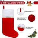 Christmas Stockings Mini Set of 6, 8.3 Red Christmas Stocking Luxury Classic Hanging Ornament Decorations for Xmas Decoration, Fireplace Hanging Christmas Decorations
