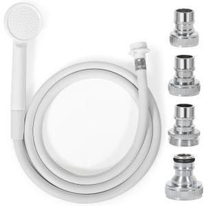 Hose for Sink Faucet, Quick Connect Hose for Kitchen,Garden and RV. 6 Feet, 4 Faucet Adapte (Not A Universal Version)