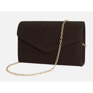 Clutch Purses for Women Evening Bag Faux Suede Formal Party Wedding Dark Brown