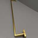LANC 24-Inche Bath Towel Bar Brushed Gold 60CM Towel Rack Bathroom Towel Hanger Square Shower Towel Rail Towel Rod Contemporary Style Lavatory Towel Holder Wall Mounted,A8804BG-6P1