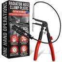 Hose Clamp Tool  Radiator Hose Clamp Pliers Automotive Tool  Corrosion-Resistant Carbon Steel with Ratchet Locking Mechanism  Controlled One-Hand Operation for Tight Engine Cooling System Repairs