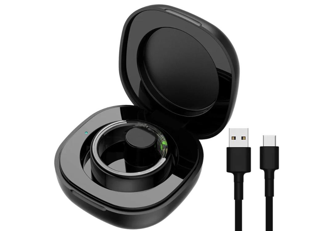 Smart Ring Charging Case Magnetic Charger Portable Charging Box Small Compartment for Fitness Rings (Not Wireless Charger)