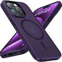 Magnetic for iPhone 15 Pro Case [Military-Grade Protection][Compatible with MagSafe][Translucent Matte] Shockproof Protective Slim Phone Case for iPhone 15 Pro, Dark Purple