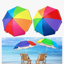 Buryeah 2 Pcs Automatic Chair Umbrella with Universal Clamp 44" UPF 50+ Portable Clamp on Beach Chair Adjustable Wheelchair Umbrella for Outdoor Patio Parasol