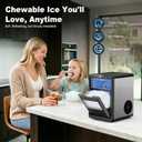 Nugget Ice Maker Countertop, 44lbs/24h Nugget Ice Machine, Soft Ice Ready in 5-10Mins Pellet Ice Maker, Self-Cleaning Sonic Ice Maker for Home, Kitchen, Office, Party