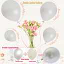 Double Stuffed Pearl Sand White Balloons Different Sizes 18 12 10 5 Inch, Pearl Sand White Balloon Arch, Double Pearl White Balloons Garland for Baby Shower, Birthday, Weddings(Pearl SandWhite)