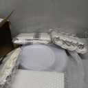 WELLIFE 210 Piece Silver Plastic Dinnerware Set for 30 Guests, Plastic Plates for Party, Include: 30 Dinner Plates, 30 Dessert Plates, 30 Pre Rolled Napkins with Silver Silverware and 30 Silver Cups